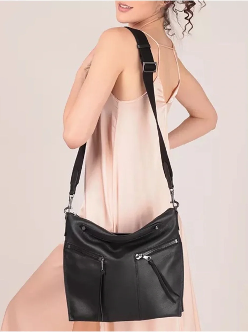 Botkier Trigger Convertible Hobo Bag Black Leather